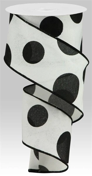 2.5"X10yd Large Polka Dot On Royal