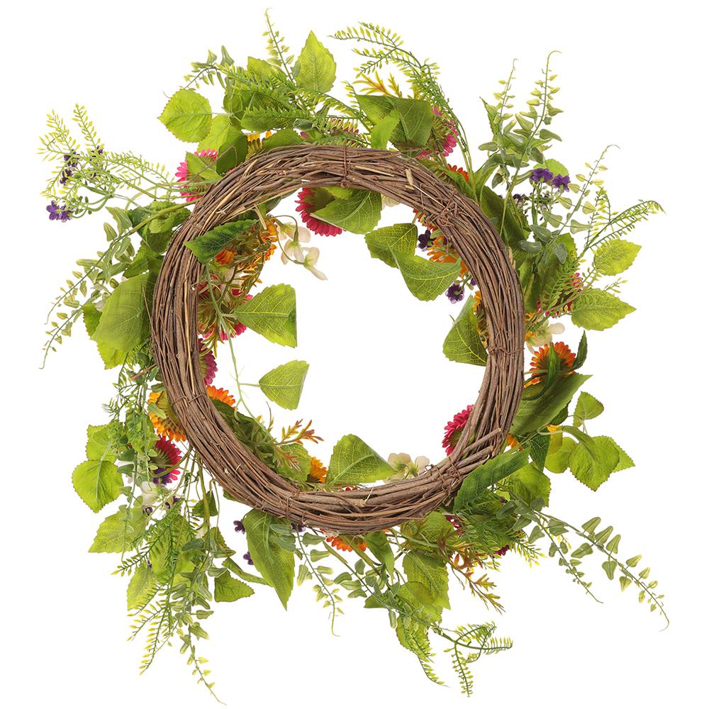 20" Calendula/Blossom Wreath Mixed - Image 2