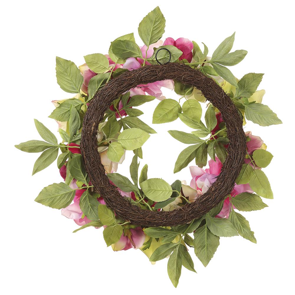 20 Inch Peony Wreath  Beauty Cream - Image 2