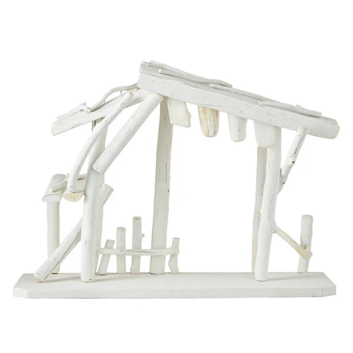 20.5" WHITEWASH DRIFTWOOD CRECHE