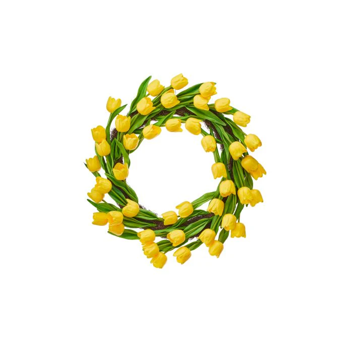 21” Pu Spring Tulip Wreath - Image 4
