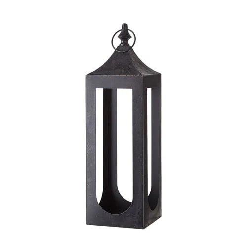 21.5" Distressed Black Lantern