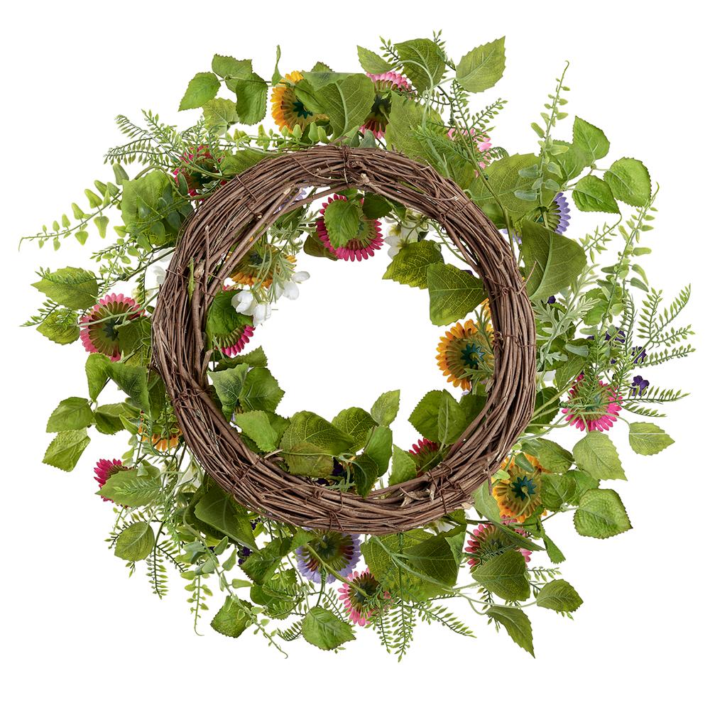 22'' Calendula Wreath Mixed - Image 2