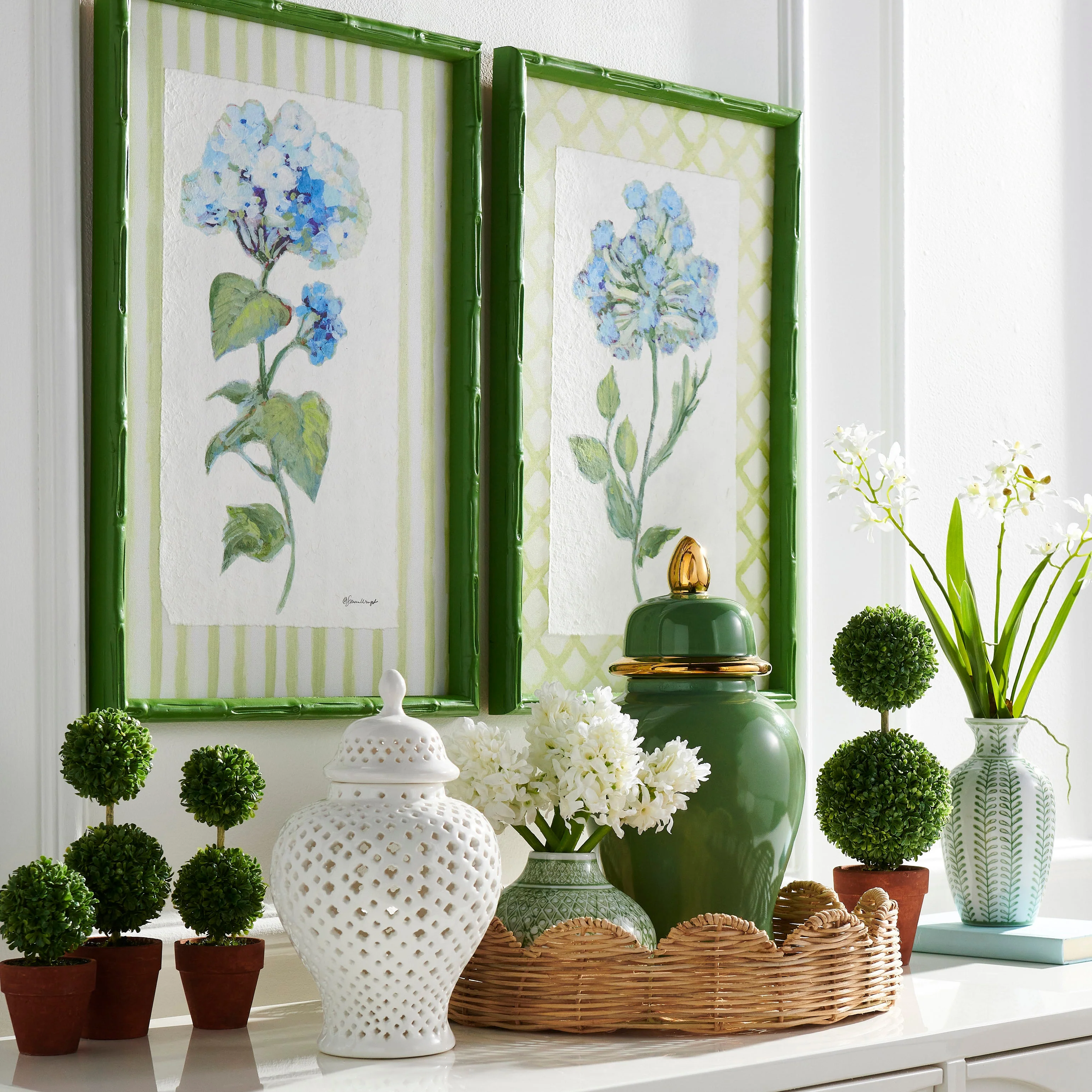 23.5" Azure Bloom Framed Print - Sold Individually - Image 3