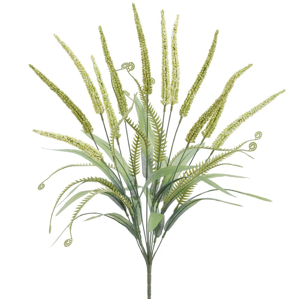 23 Inch Foxtail Bush Green Two Tone