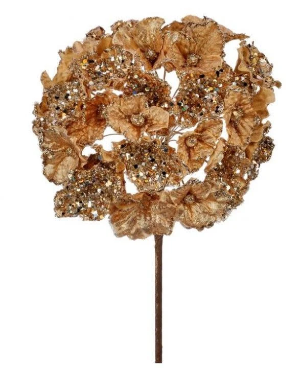 24" Crystal Encrusted Hydragnea Stem - Image 3