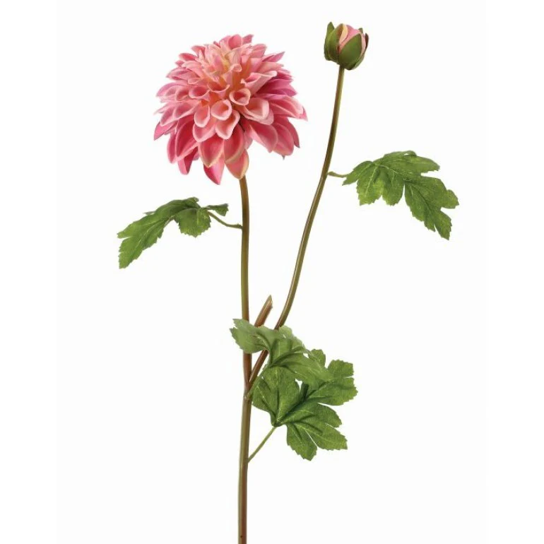 24" Garden Dahlia Spray+Bud - Image 2