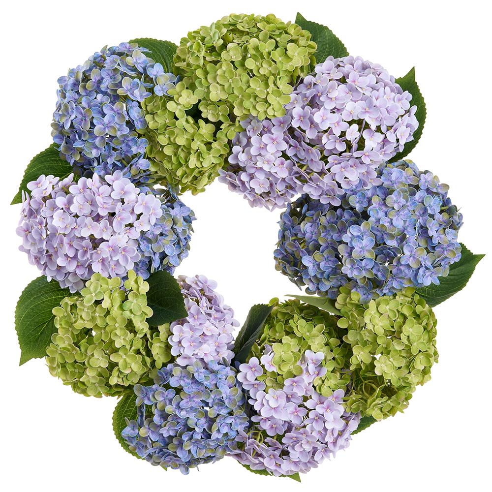 24 Inch Hydrangea Wreath Mixed