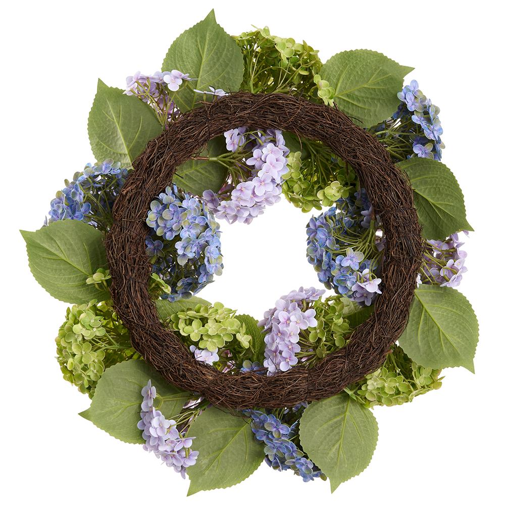 24 Inch Hydrangea Wreath Mixed - Image 2
