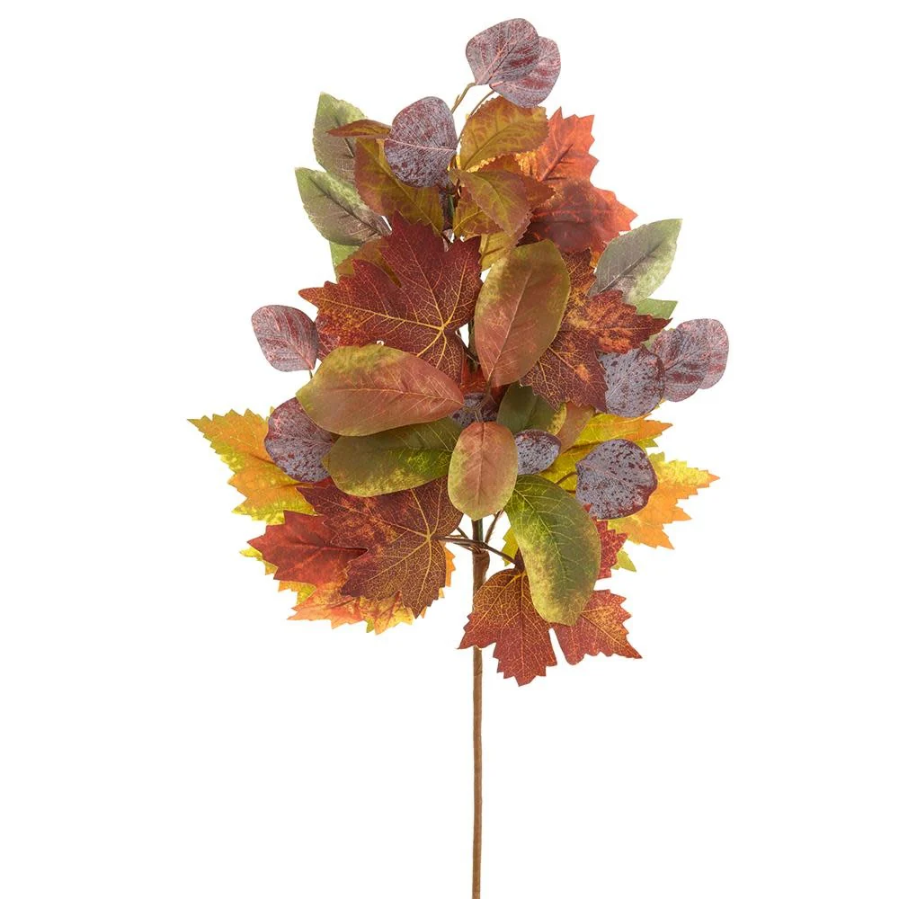 24" Maple/Eucalyptus Leaf Spray Fall