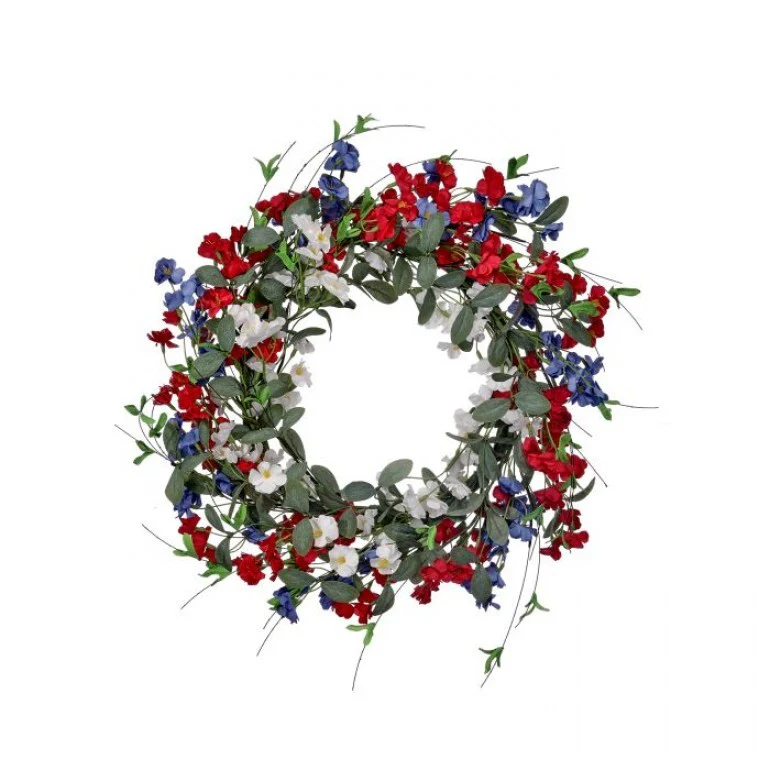 24" Mini Garden Blossom Wreath - Image 2