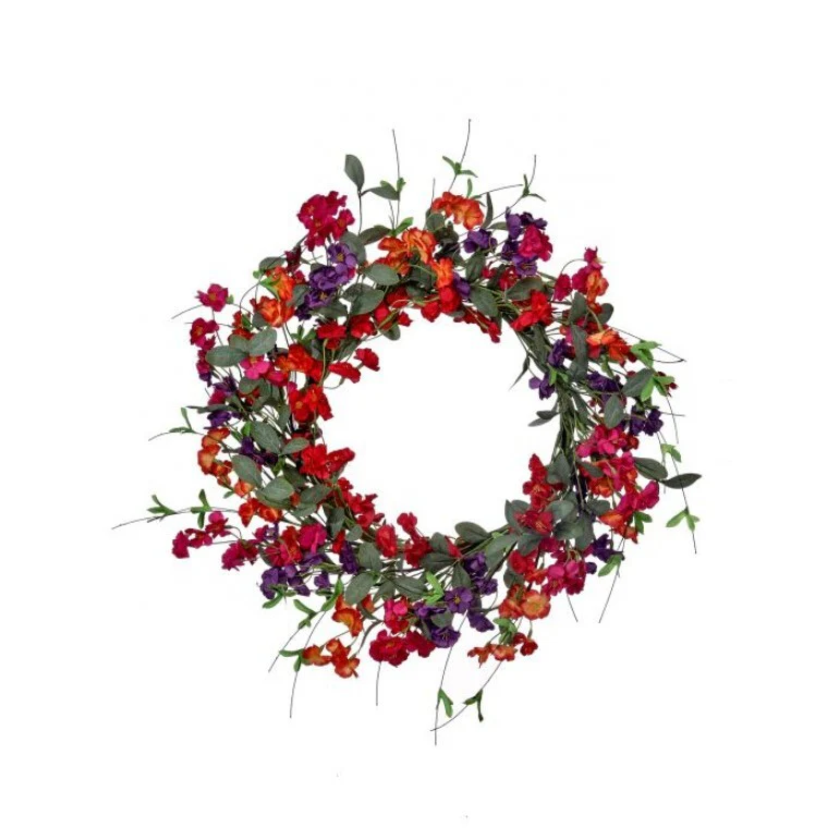 24" Mini Garden Blossom Wreath - Image 4