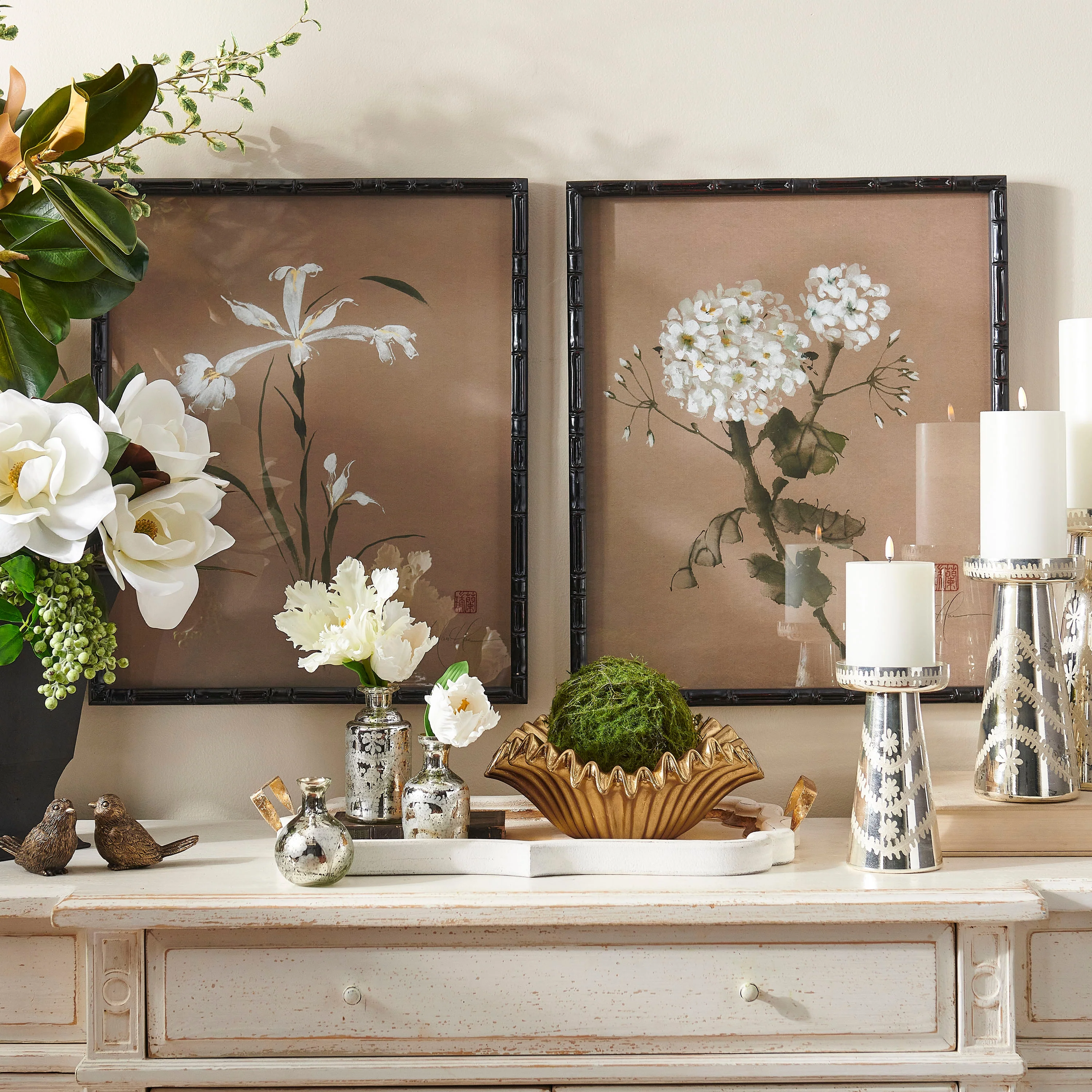 24" Perennial Grace Framed Wall Art - Sold Individually - Image 2