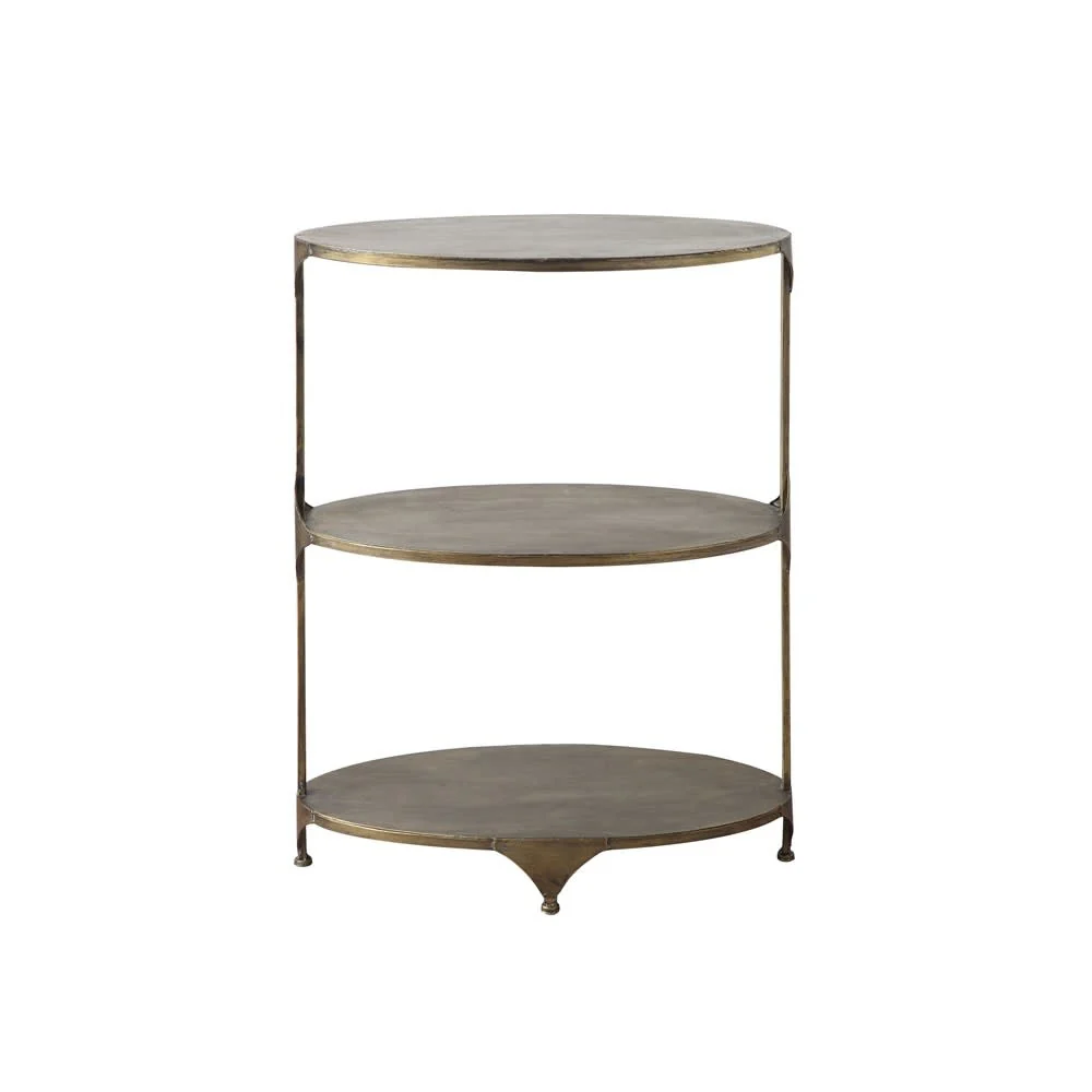 Oval Metal 3-Tier Shelf