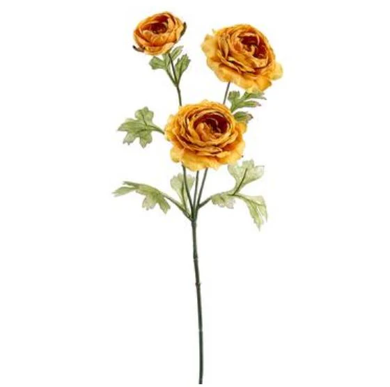 25" Ranunculus Spray  Mustard