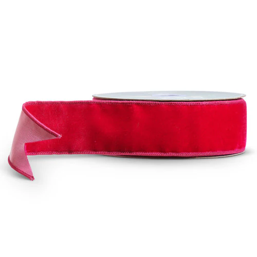 2.5" x 10 Yds Fuschsia Pink Velvet Ribbon
