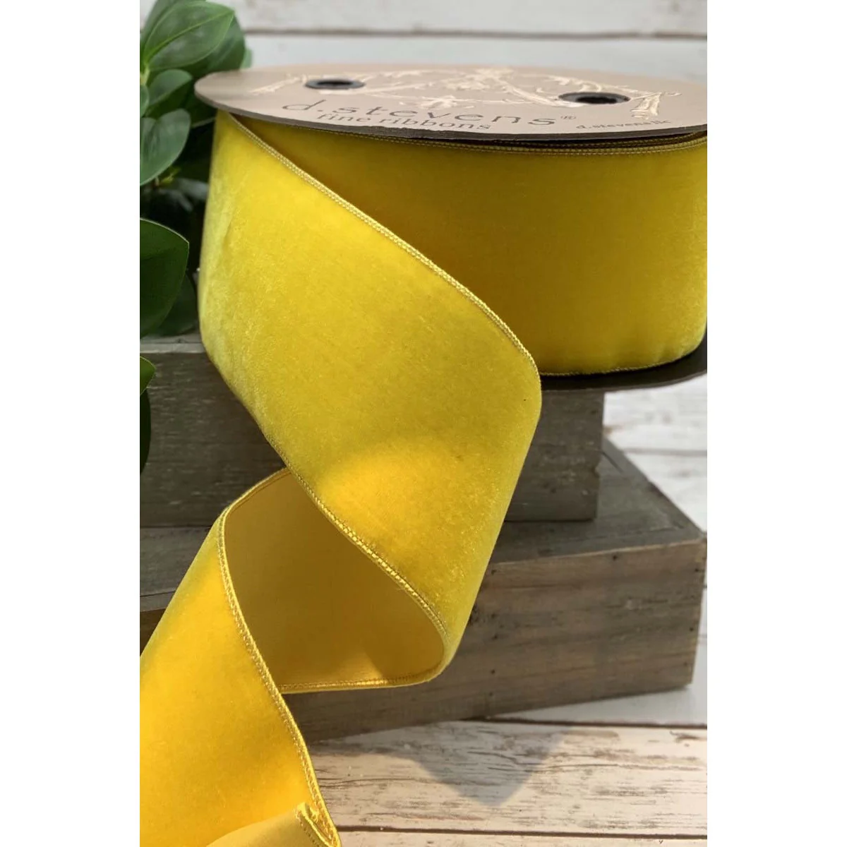 2.5" x 10yds Velvet Faux Dupion Back Ribbon, - Image 11