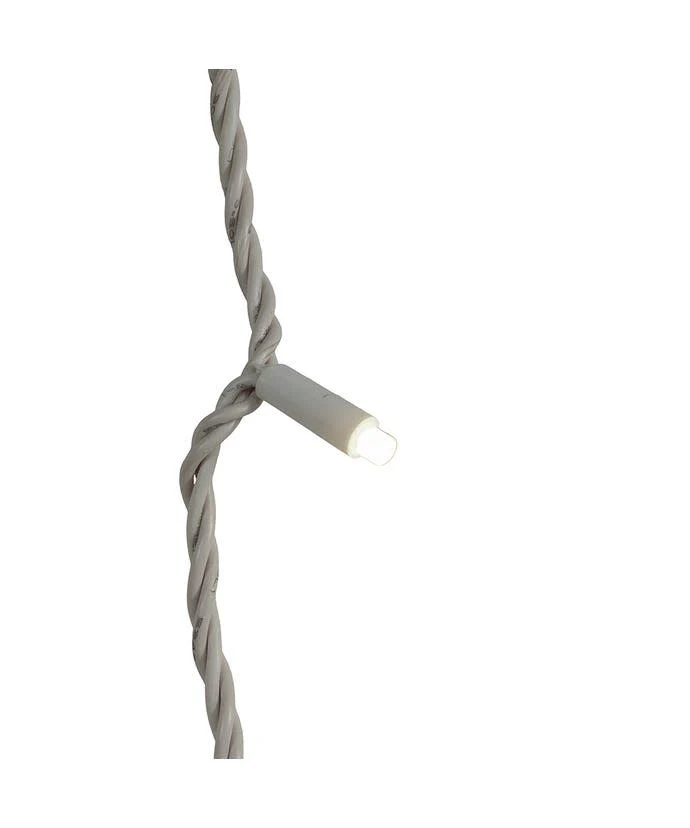 25.5' UL 50-Light Pure White Frost Soft Twinkle 5MM LED White Wire Light - Image 2