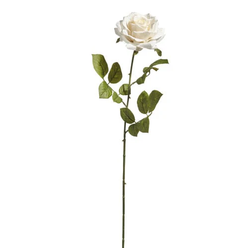 25.5" White Rose Stem