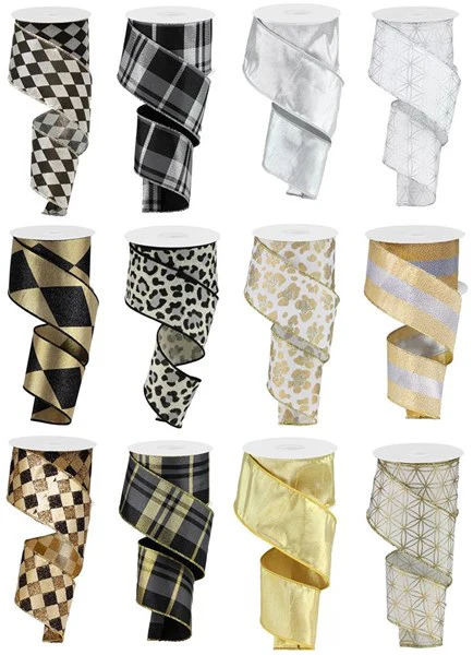 2.5"X10yd Elegant Metallic Ribbon