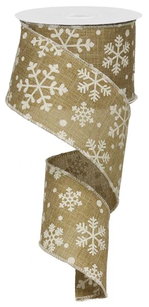 2.5"X10yd Falling Snow/Royal Ribbon