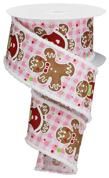 2.5"X10yd Gingerbread/Gingham/Drift Ribbon - Image 3