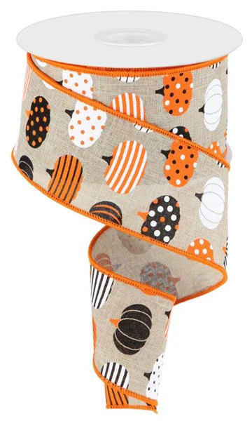 2.5"X10yd Patterned Pumpkins - Image 2