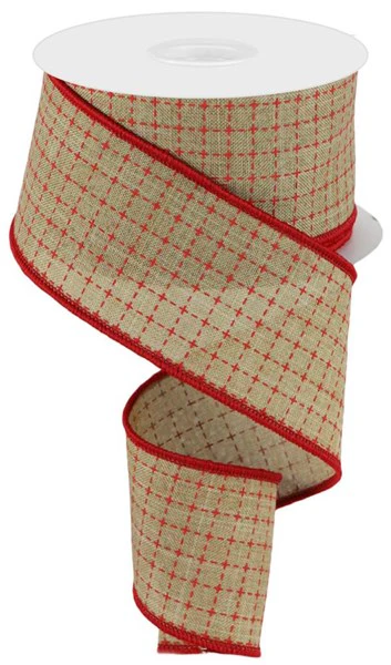2.5"X10yd Raised Stitched Squares/Royal Ribbon - Image 7