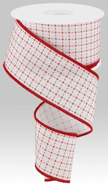 2.5"X10yd Raised Stitched Squares/Royal Ribbon - Image 9