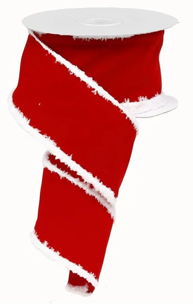 2.5"X10yd Velvet W/Snowdrift Ribbon
