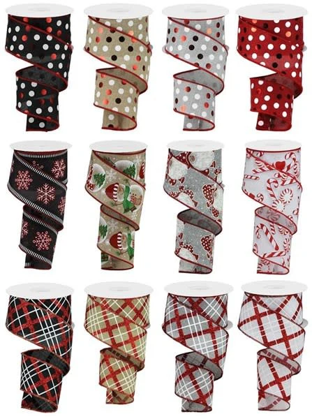 2.5"X10yd Winter Joy Ribbon