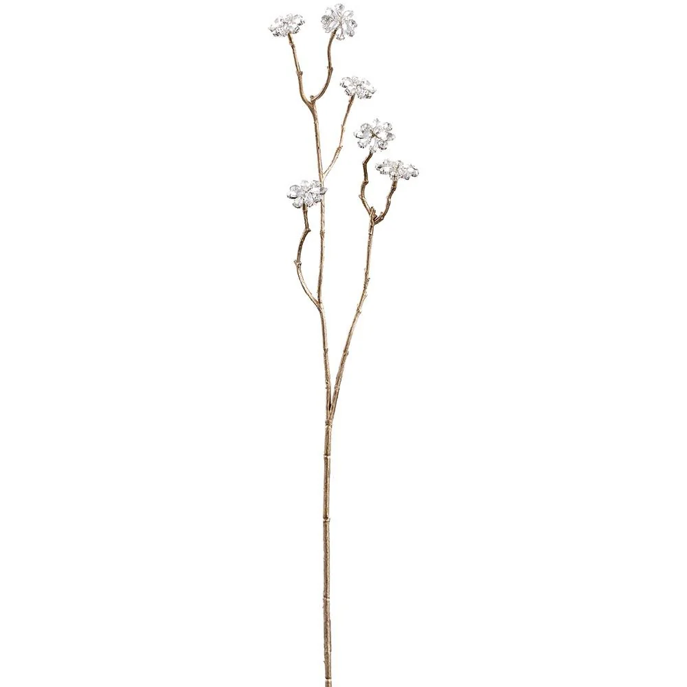 26" Diamond Flower Spray Clear