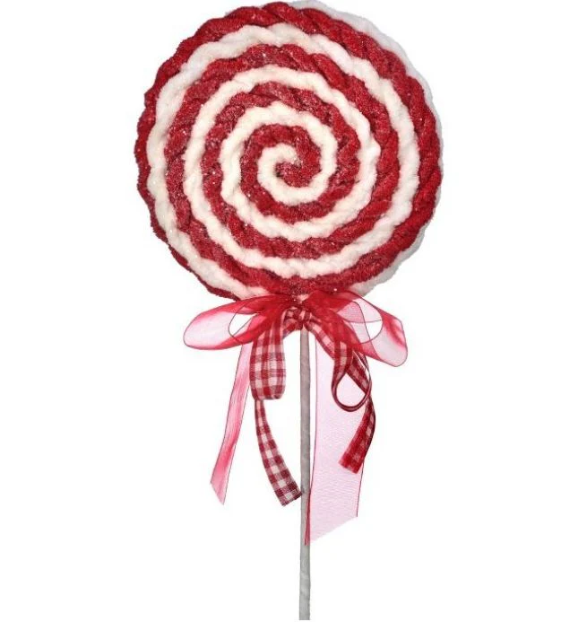 26" Fabric Frosting Lolipop W/Bow Stem - Image 3
