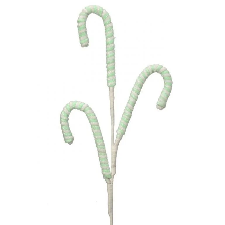 27.5" Frosted Pastel Candy Cane Spray