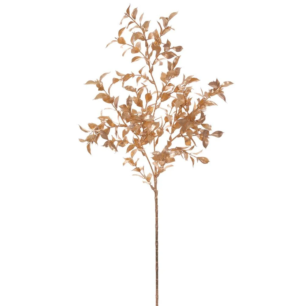 27.5" Glittered Ruscus Spray Gold