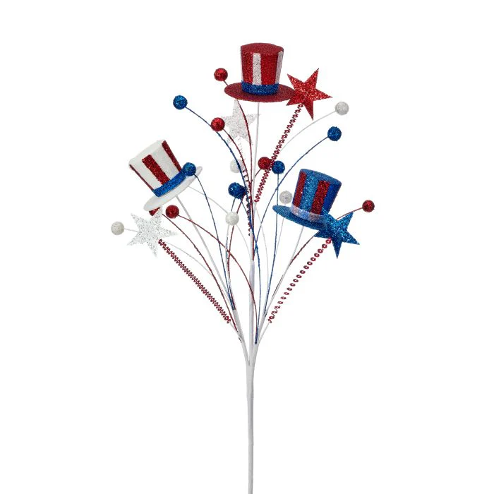 28” Uncle Sam Glitter Hats X3 Spray