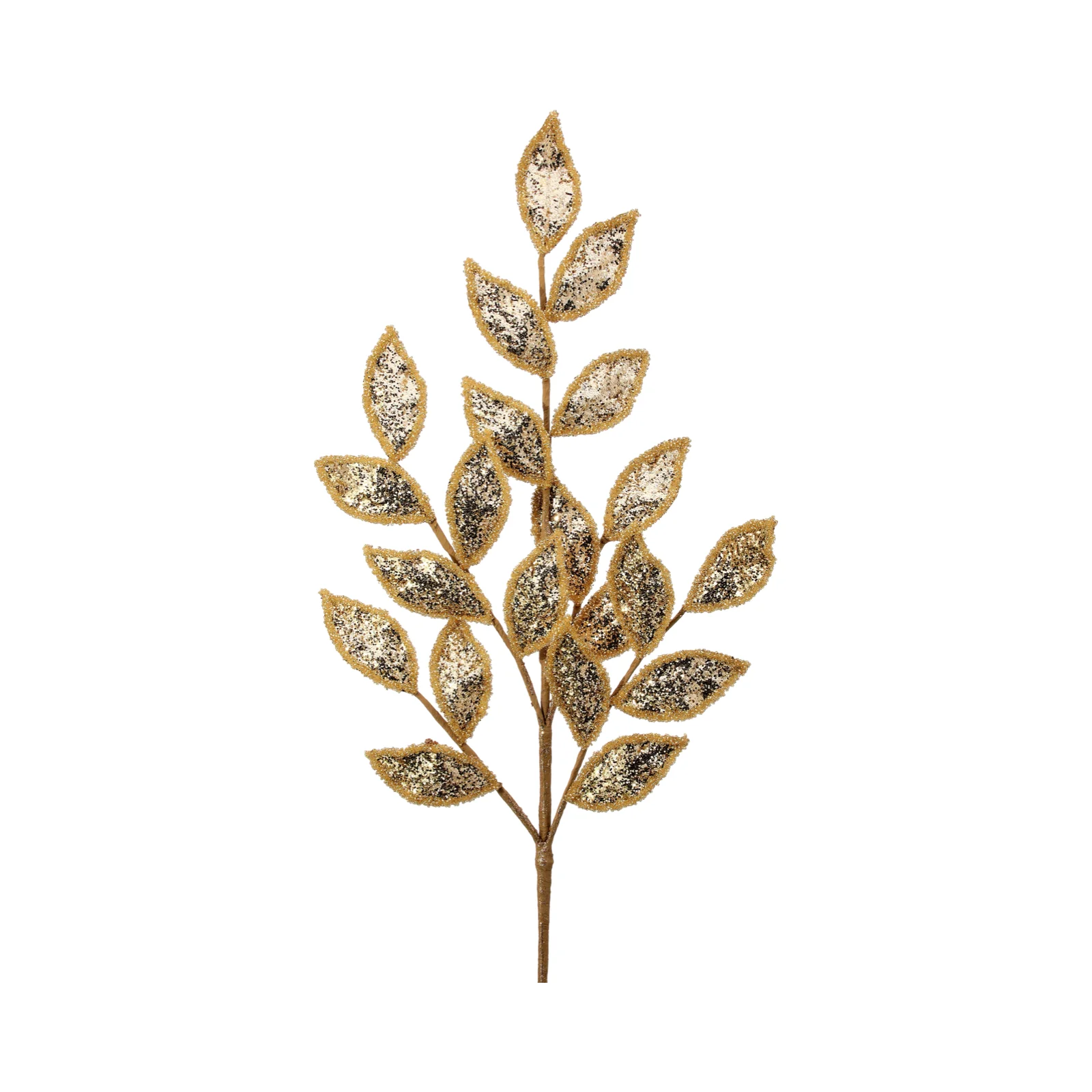 29" Metallic Glitter Laurel Leaf Spray