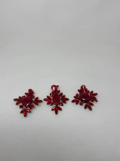 3.5" Red Jeweled Snowflake Ornament