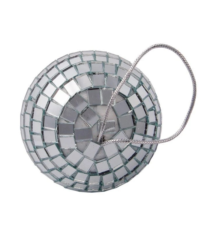 3” Glass Mirrored Disco Ball Ornament - Sold as a Set - Image 3