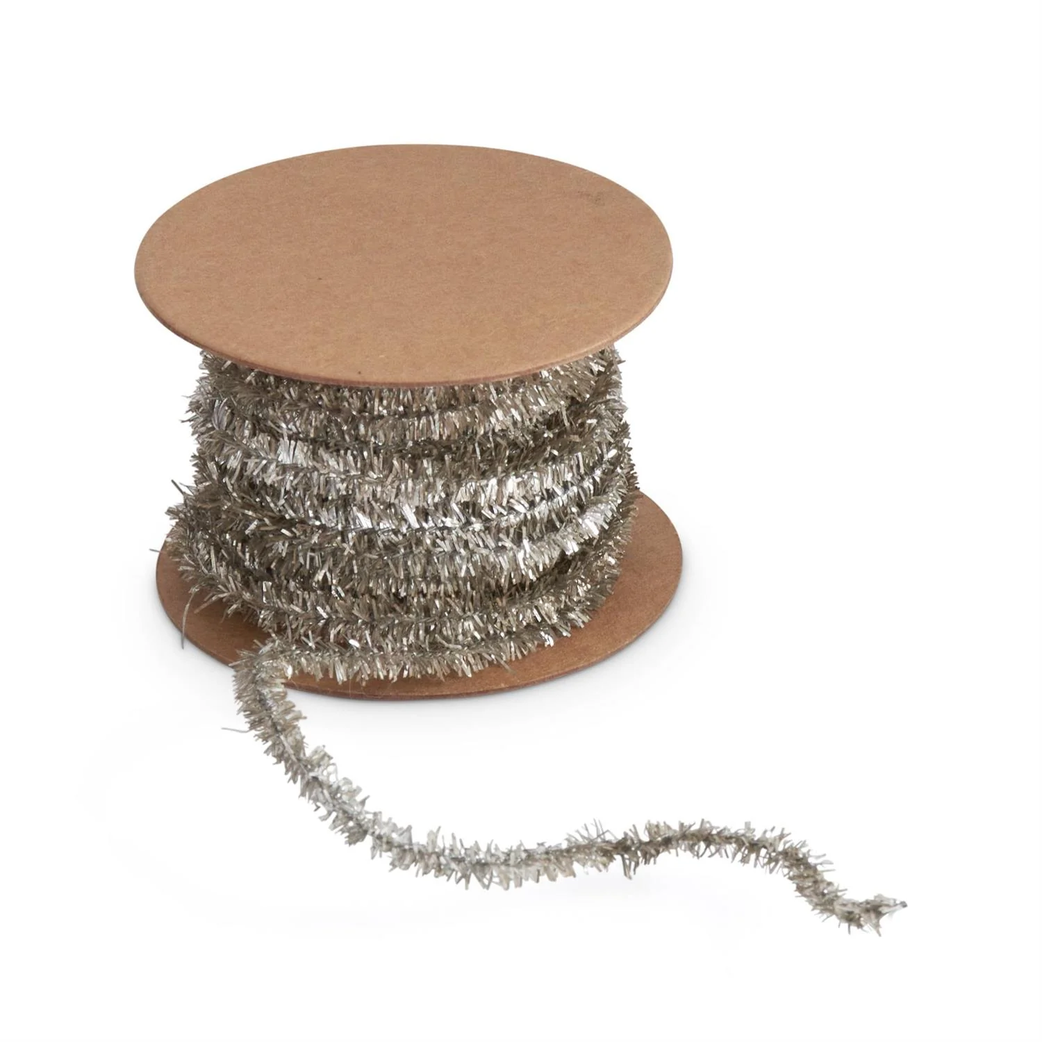 3 Inch Silver Tinsel Garland/Ribbon on Spool