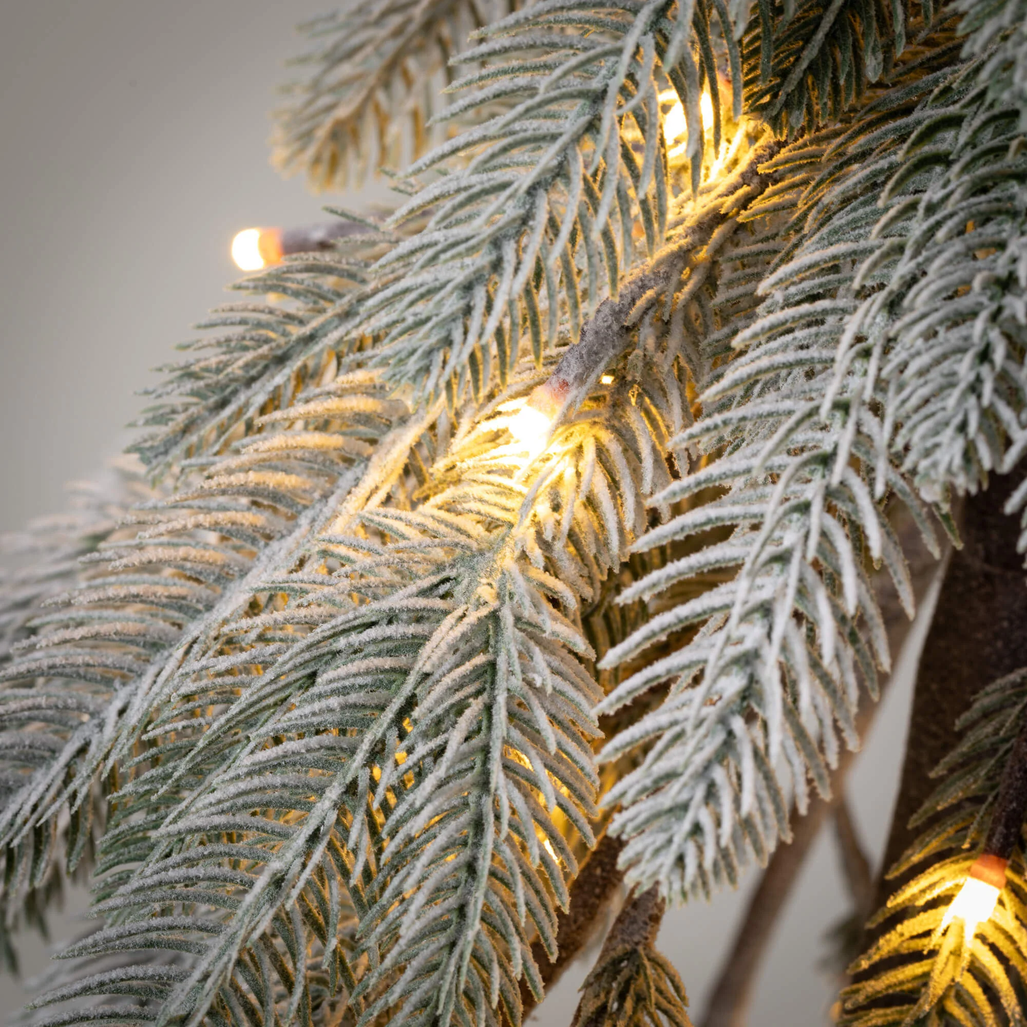 3’ Lit Flocked Droopy Tree - Image 2