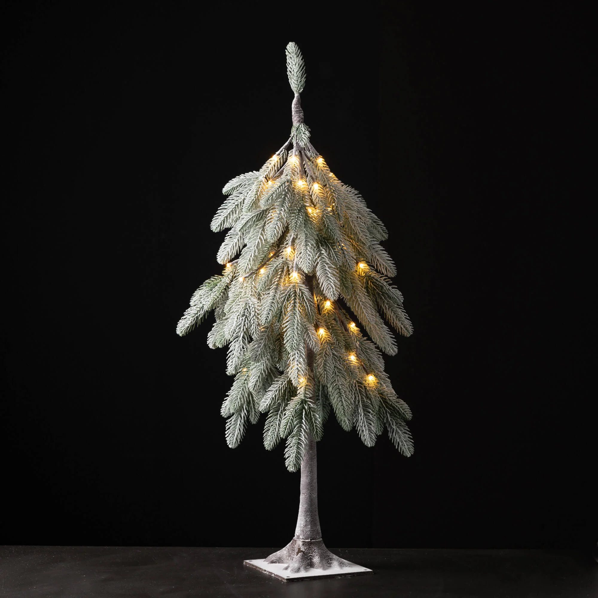 3’ Lit Flocked Droopy Tree - Image 3