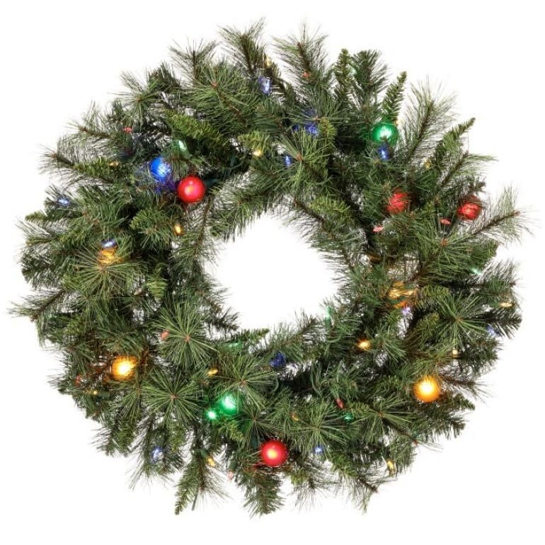 30” LED Twinkle Belgium Wreath 50L+14G40