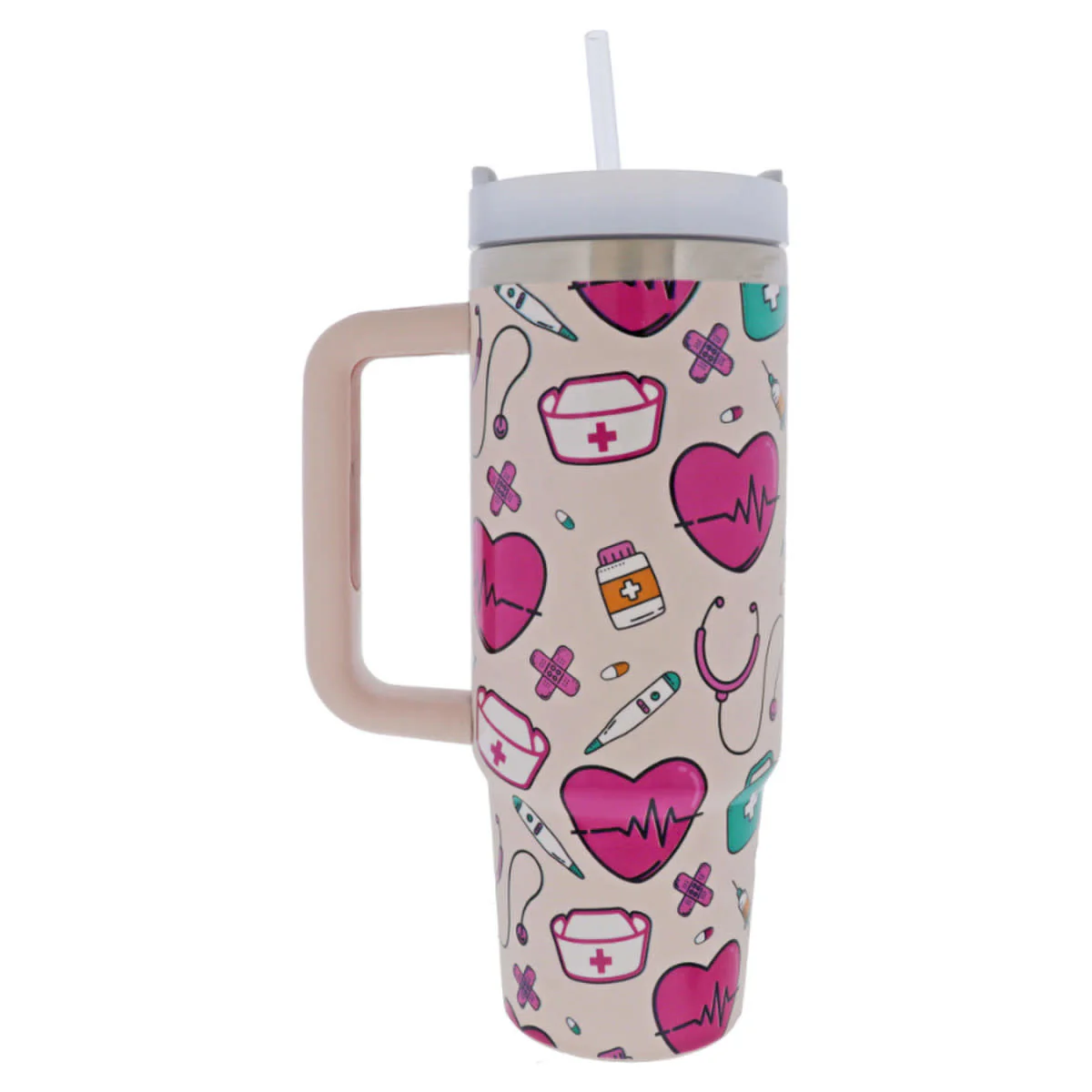 30 Oz. Tumbler With Straw and Handle - Image 4