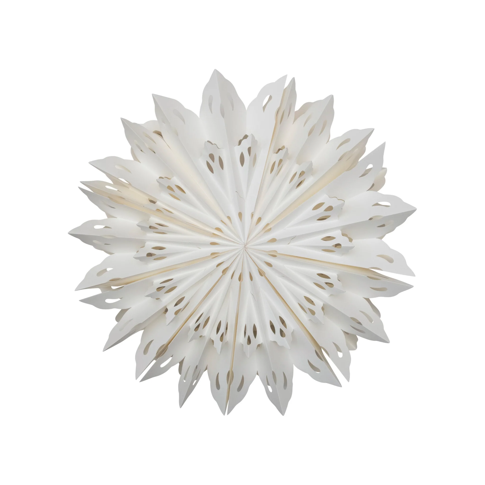 30"H Paper Snowflake Ornament - White