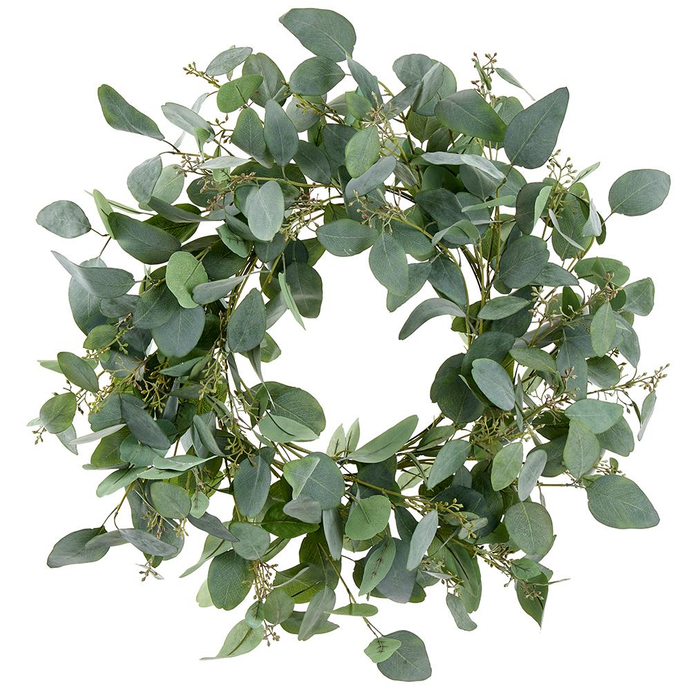 32" Eucalyptus Wreath Green Gray