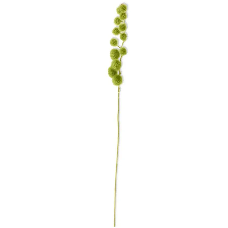 32 Inch Green Flocked Ball Stem