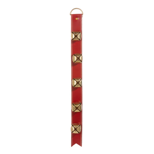 32" Red Sleigh Bell Door Hanger