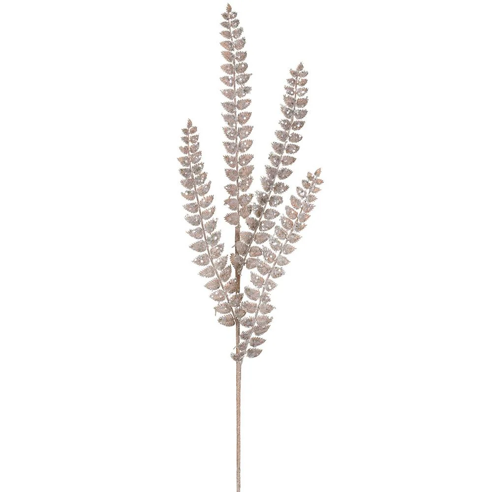 32” Sequin Fern Spray Champagne
