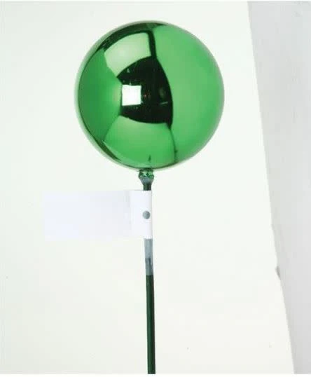 3.25" Vacuum Plate Shiny Ball Ornament Stake - Image 2